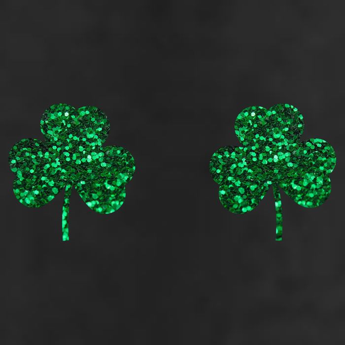 Four Leaf Clover Boobs Lucky St Patricks Day 7 Panel Mesh Trucker Snapback Hat