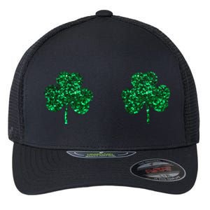 Four Leaf Clover Boobs Lucky St Patricks Day Flexfit Unipanel Trucker Cap