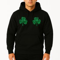 Four Leaf Clover Boobs Lucky St Patricks Day Hoodie