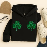 Four Leaf Clover Boobs Lucky St Patricks Day Hoodie