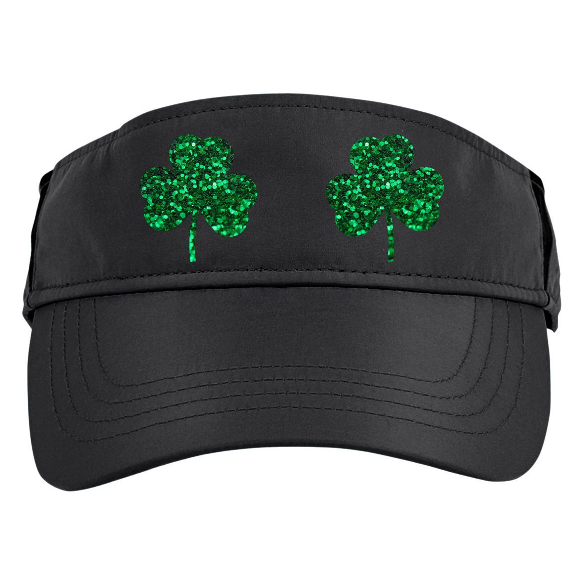 Four Leaf Clover Boobs Lucky St Patricks Day Adult Drive Performance Visor