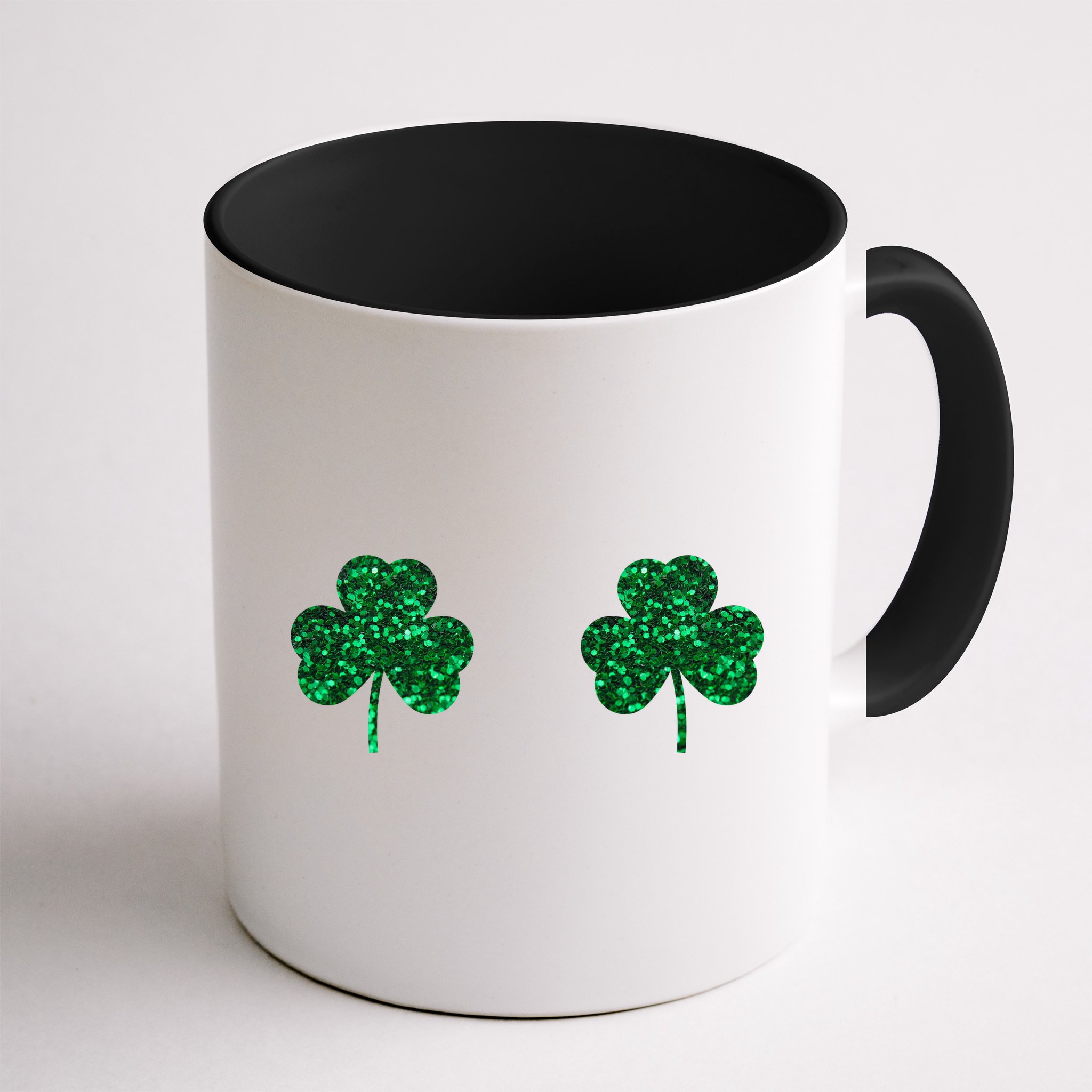 Four Leaf Clover Boobs Lucky St Patricks Day Mug