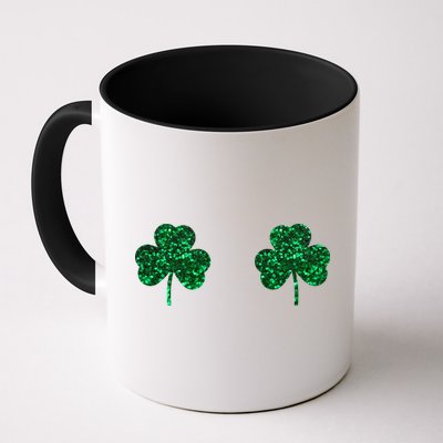 Four Leaf Clover Boobs Lucky St Patricks Day Mug