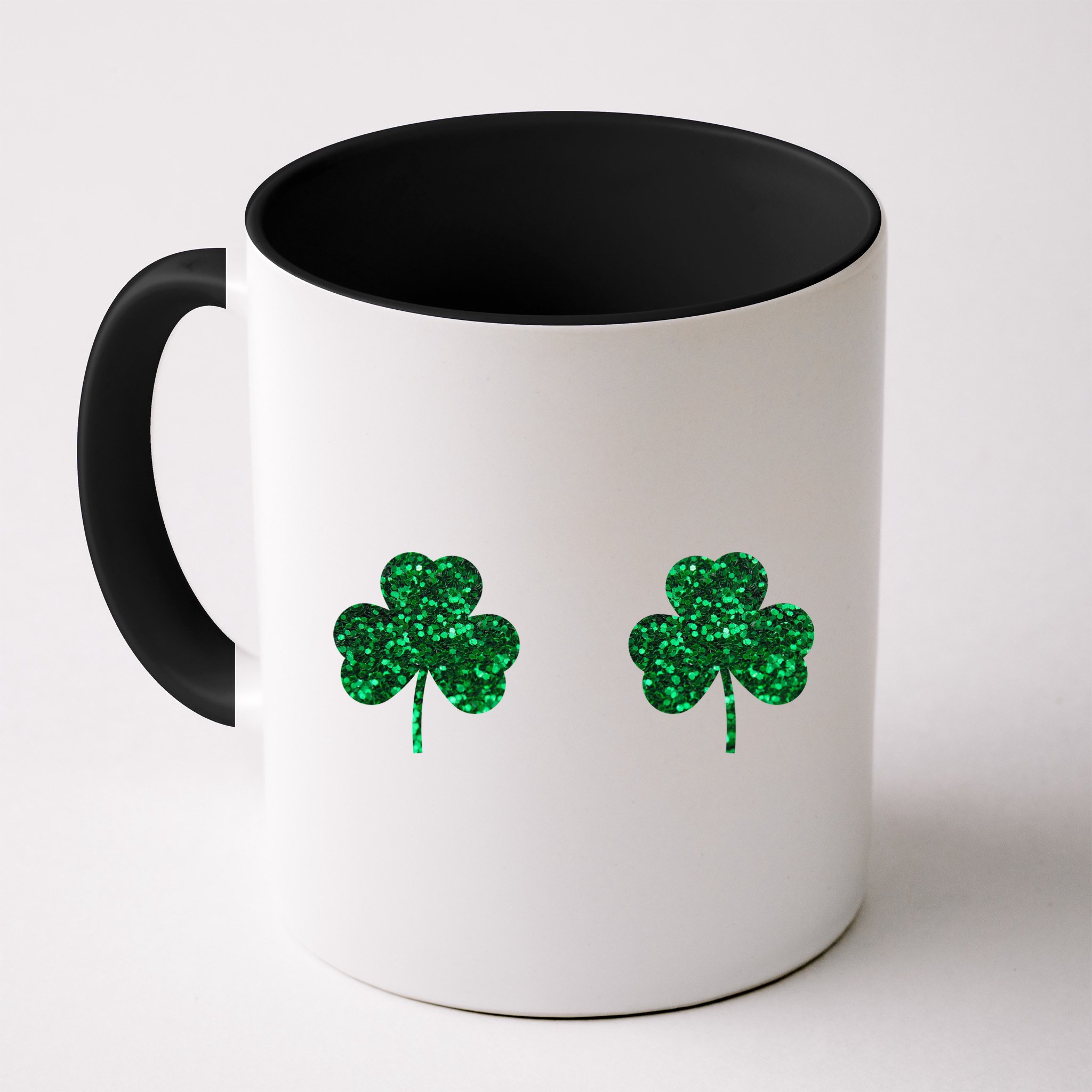 Four Leaf Clover Boobs Lucky St Patricks Day Mug