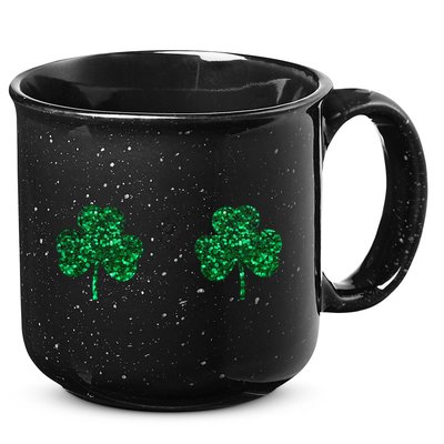 Four Leaf Clover Boobs Lucky St Patricks Day 15oz Campfire Ceramic Mug