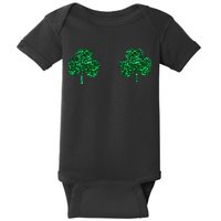 Four Leaf Clover Boobs Lucky St Patricks Day Baby Bodysuit