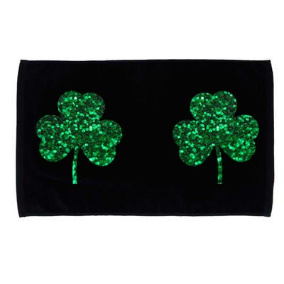 Four Leaf Clover Boobs Lucky St Patricks Day Microfiber Hand Towel