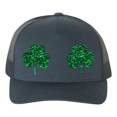 Four Leaf Clover Boobs Lucky St Patricks Day Yupoong Adult 5-Panel Trucker Hat