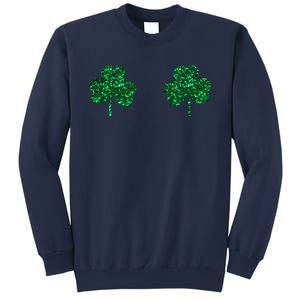 Four Leaf Clover Boobs Lucky St Patricks Day Sweatshirt