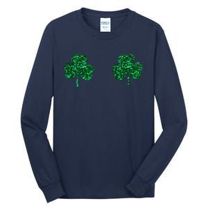 Four Leaf Clover Boobs Lucky St Patricks Day Tall Long Sleeve T-Shirt