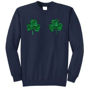 Four Leaf Clover Boobs Lucky St Patricks Day Tall Sweatshirt