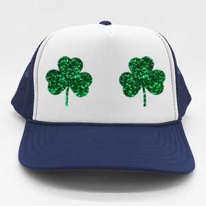 Four Leaf Clover Boobs Lucky St Patricks Day Trucker Hat