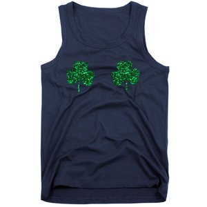 Four Leaf Clover Boobs Lucky St Patricks Day Tank Top