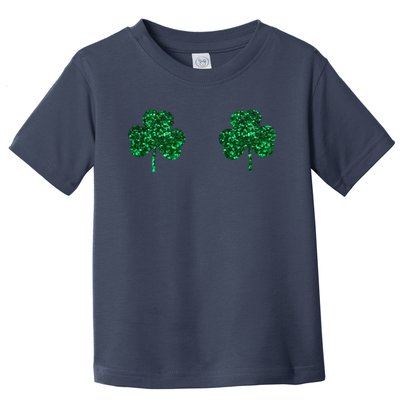 Four Leaf Clover Boobs Lucky St Patricks Day Toddler T-Shirt