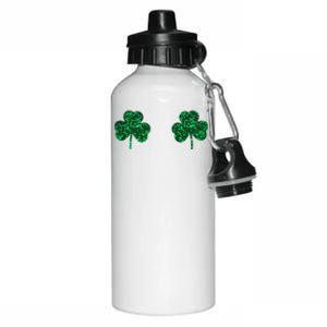 Four Leaf Clover Boobs Lucky St Patricks Day Aluminum Water Bottle