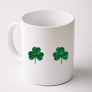 Four Leaf Clover Boobs Lucky St Patricks Day Coffee Mug