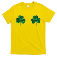 Four Leaf Clover Boobs Lucky St Patricks Day T-Shirt