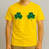 Four Leaf Clover Boobs Lucky St Patricks Day T-Shirt