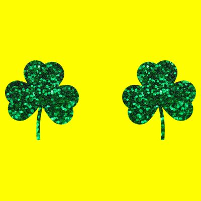 Four Leaf Clover Boobs Lucky St Patricks Day T-Shirt