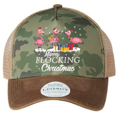 Flamingo Lover Christmas Bird Merry Flocking Christmas Gift Legacy Tie Dye Trucker Hat