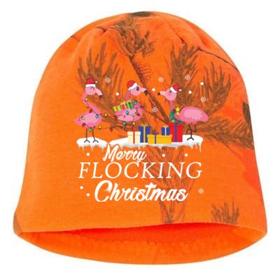 Flamingo Lover Christmas Bird Merry Flocking Christmas Gift Kati - Camo Knit Beanie