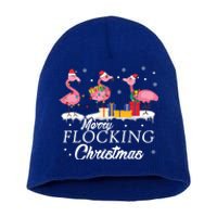 Flamingo Lover Christmas Bird Merry Flocking Christmas Gift Short Acrylic Beanie