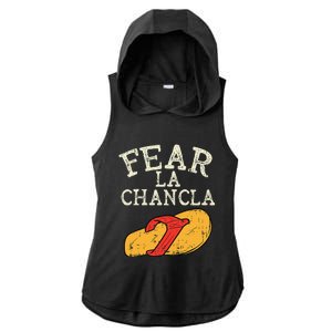 Fear La Chancla Funny Cinco De Mayo Spanish Mexican Ladies PosiCharge Tri-Blend Wicking Draft Hoodie Tank