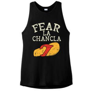 Fear La Chancla Funny Cinco De Mayo Spanish Mexican Ladies PosiCharge Tri-Blend Wicking Tank