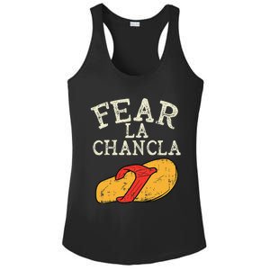 Fear La Chancla Funny Cinco De Mayo Spanish Mexican Ladies PosiCharge Competitor Racerback Tank