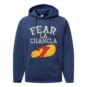 Fear La Chancla Funny Cinco De Mayo Spanish Mexican Performance Fleece Hoodie