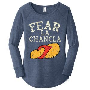 Fear La Chancla Funny Cinco De Mayo Spanish Mexican Women's Perfect Tri Tunic Long Sleeve Shirt