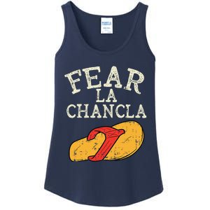 Fear La Chancla Funny Cinco De Mayo Spanish Mexican Ladies Essential Tank