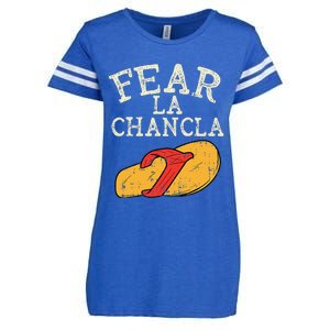 Fear La Chancla Funny Cinco De Mayo Spanish Mexican Enza Ladies Jersey Football T-Shirt