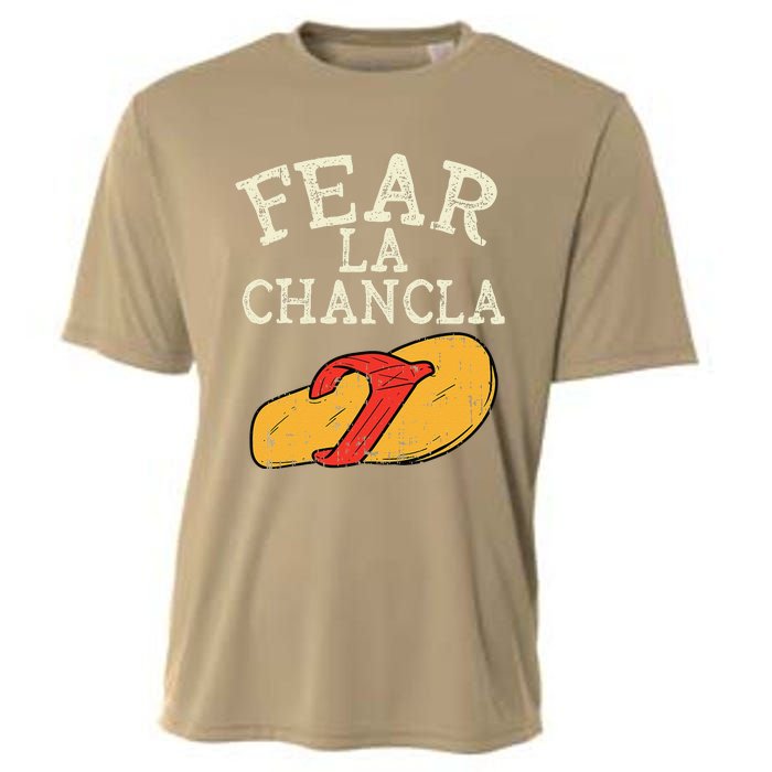 Fear La Chancla Funny Cinco De Mayo Spanish Mexican Cooling Performance Crew T-Shirt