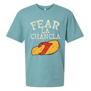 Fear La Chancla Funny Cinco De Mayo Spanish Mexican Sueded Cloud Jersey T-Shirt