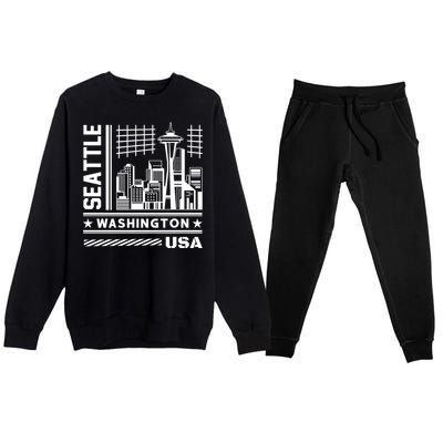 Famous Landmarks Cute Gift Premium Crewneck Sweatsuit Set