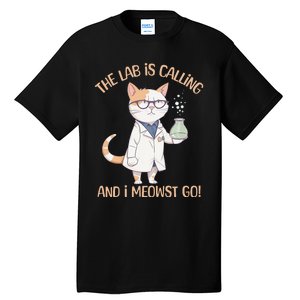 Funny Lab Cat Laboratory Chemistry Tall T-Shirt