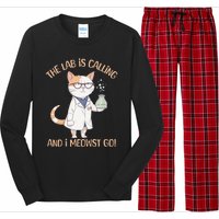 Funny Lab Cat Laboratory Chemistry Long Sleeve Pajama Set