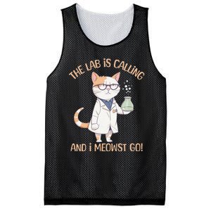 Funny Lab Cat Laboratory Chemistry Mesh Reversible Basketball Jersey Tank