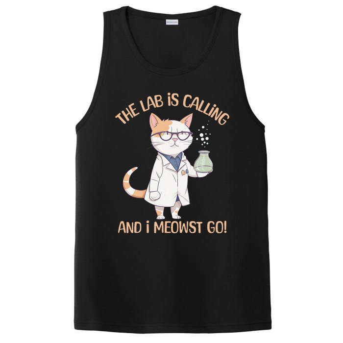 Funny Lab Cat Laboratory Chemistry PosiCharge Competitor Tank