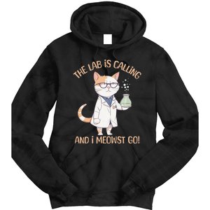 Funny Lab Cat Laboratory Chemistry Tie Dye Hoodie