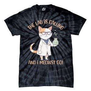 Funny Lab Cat Laboratory Chemistry Tie-Dye T-Shirt