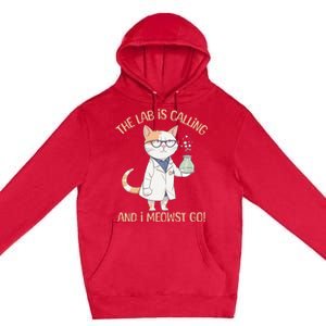 Funny Lab Cat Laboratory Chemistry Premium Pullover Hoodie