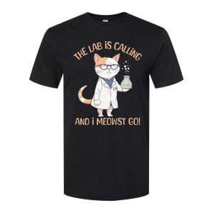 Funny Lab Cat Laboratory Chemistry Softstyle CVC T-Shirt