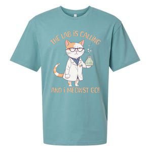 Funny Lab Cat Laboratory Chemistry Sueded Cloud Jersey T-Shirt