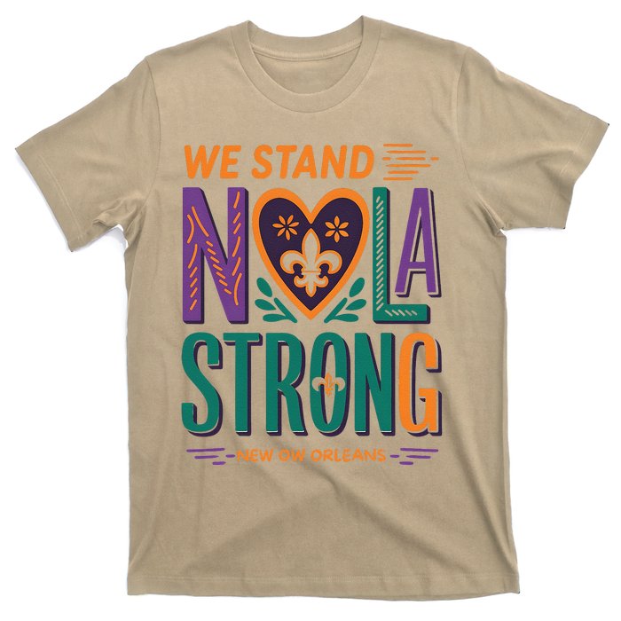 Funny Louisiana Culture T Vintag Stand Nola Strong Appare T-Shirt