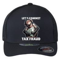 Funny Lets Commit Tax Fraud Monkey Outfit Tax Day Sayings Flexfit Unipanel Trucker Cap