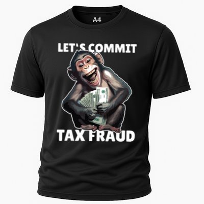 Funny Lets Commit Tax Fraud Monkey Outfit Tax Day Sayings Performance Shirt