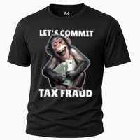 Funny Lets Commit Tax Fraud Monkey Outfit Tax Day Sayings Cooling Performance Crew T-Shirt