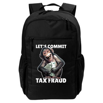 Funny Lets Commit Tax Fraud Monkey Outfit Tax Day Sayings Backpack